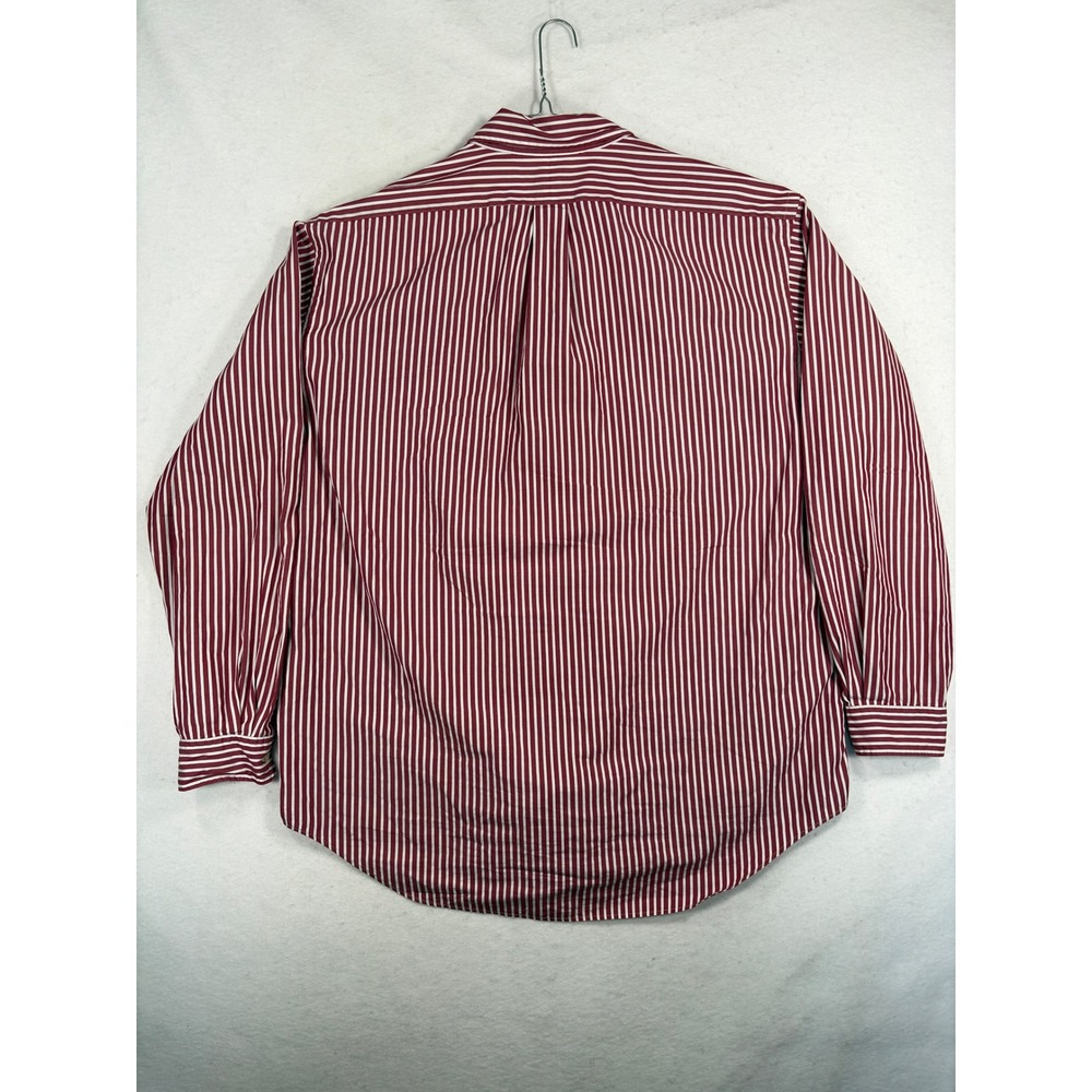 Vintage Ralph Lauren Striped Button Down Shirt XL Red White Classic Fit Cotton - Picture 7 of 13
